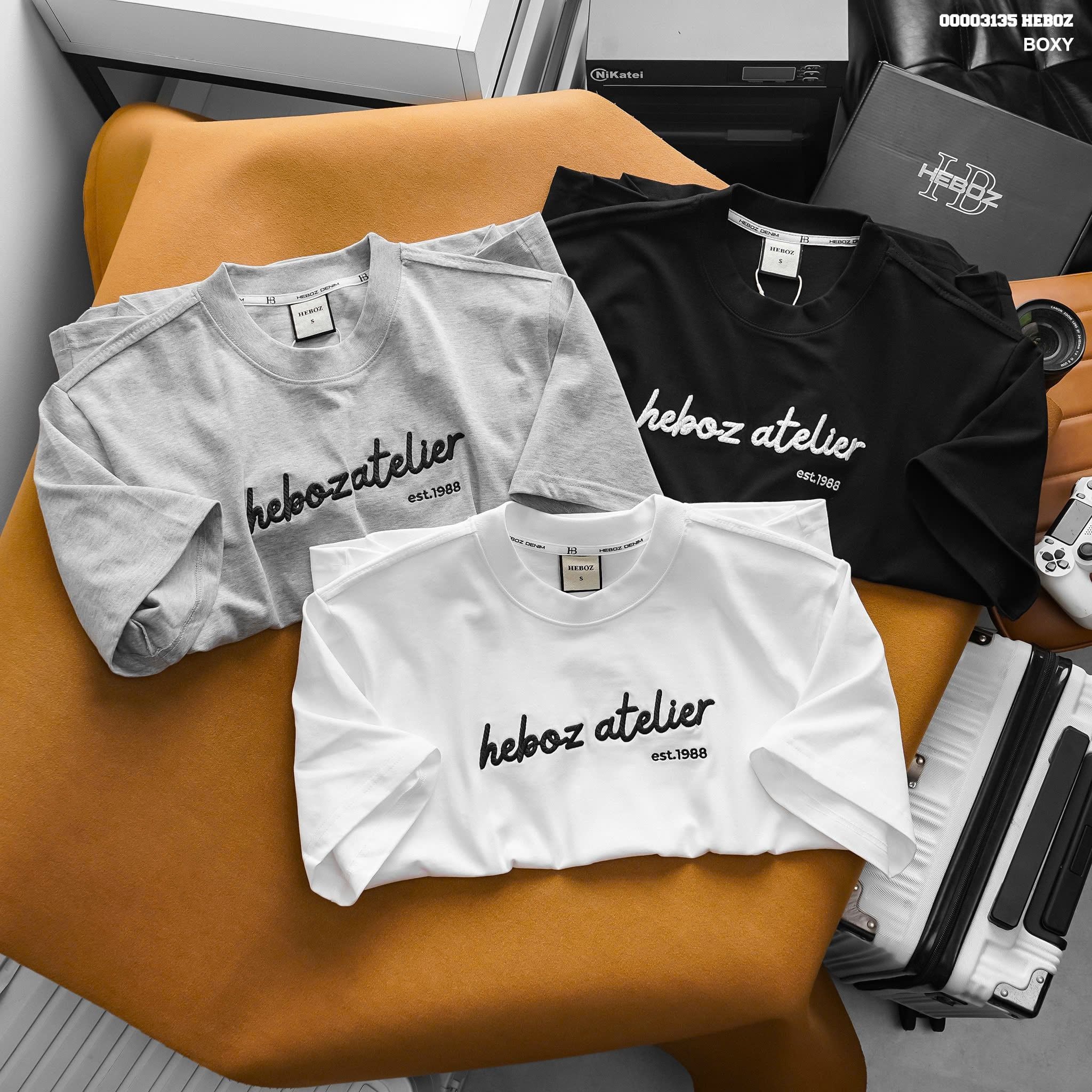  Áo thun nam HEBOZ atelier boxy 3M - 00003135 