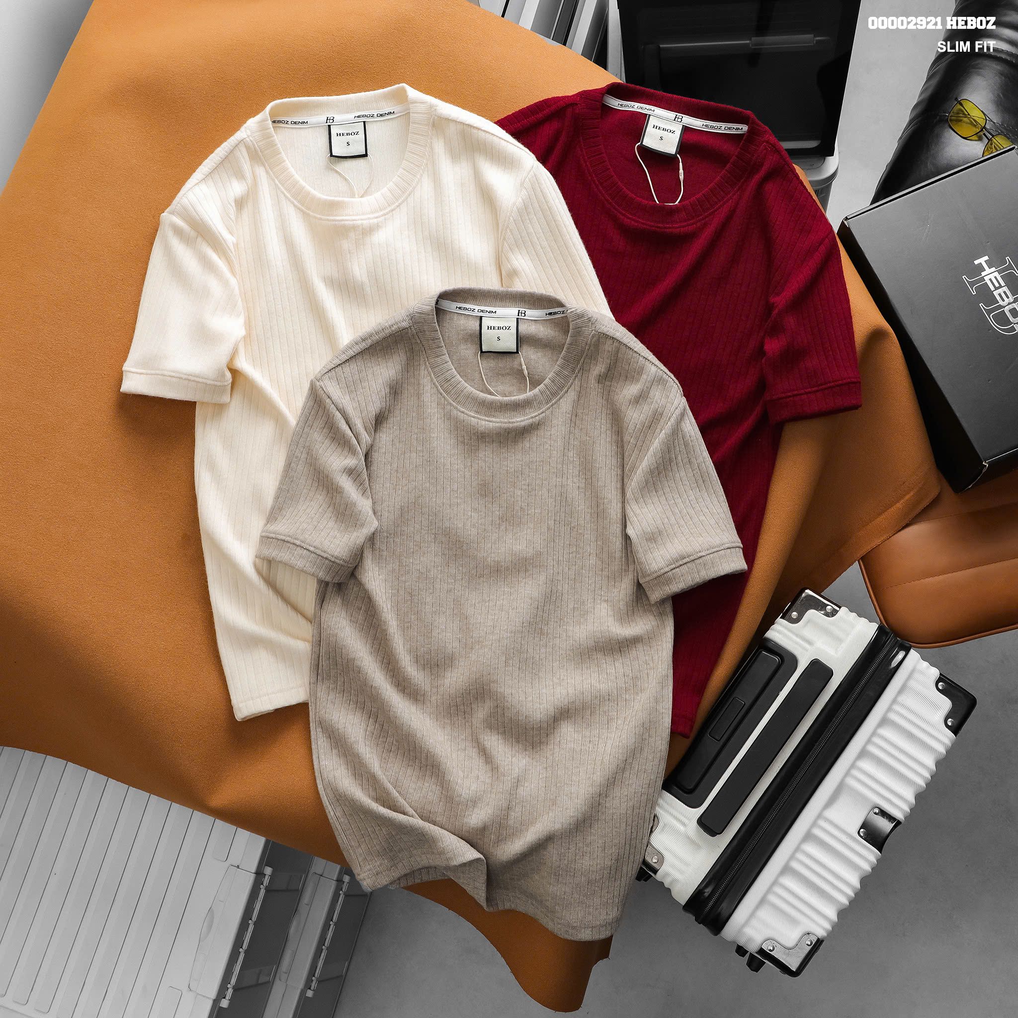  Áo thun nam Heboz cotton len 3M - 00002921 