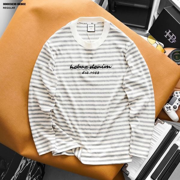  Áo thun Heboz dài tay striped 1988 3M - 00003239 