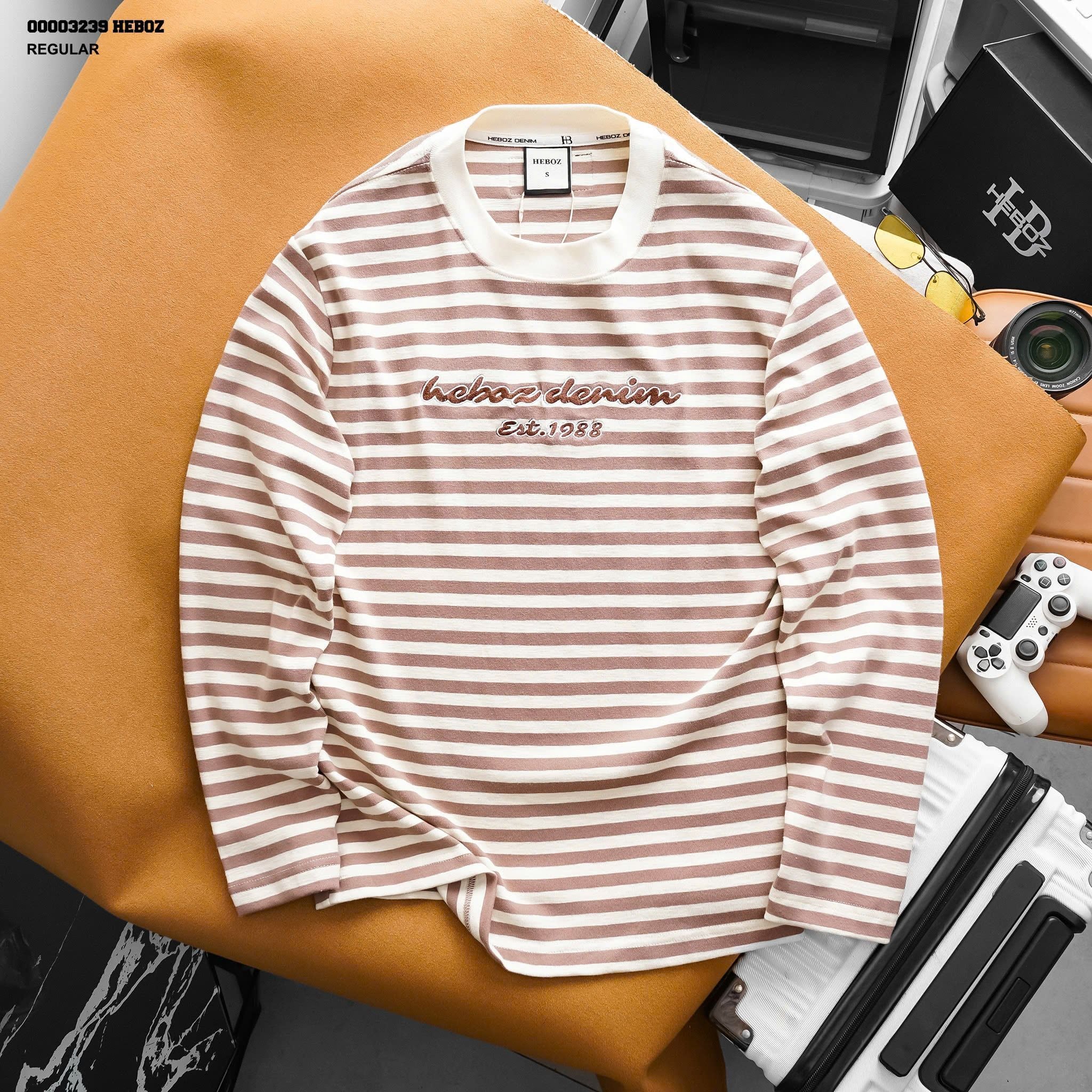  Áo thun Heboz dài tay striped 1988 3M - 00003239 