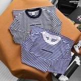  Áo thun nam Heboz dài tay striped Logo 2M - 00003102 