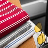  Áo thun nam Heboz double striped slim 3M - 00002945 