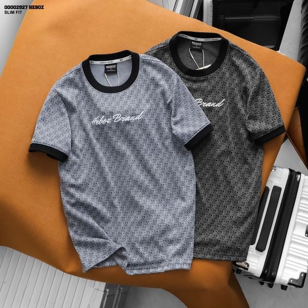  Áo thun nam Heboz pattern logo thêu 2M - 00002927 