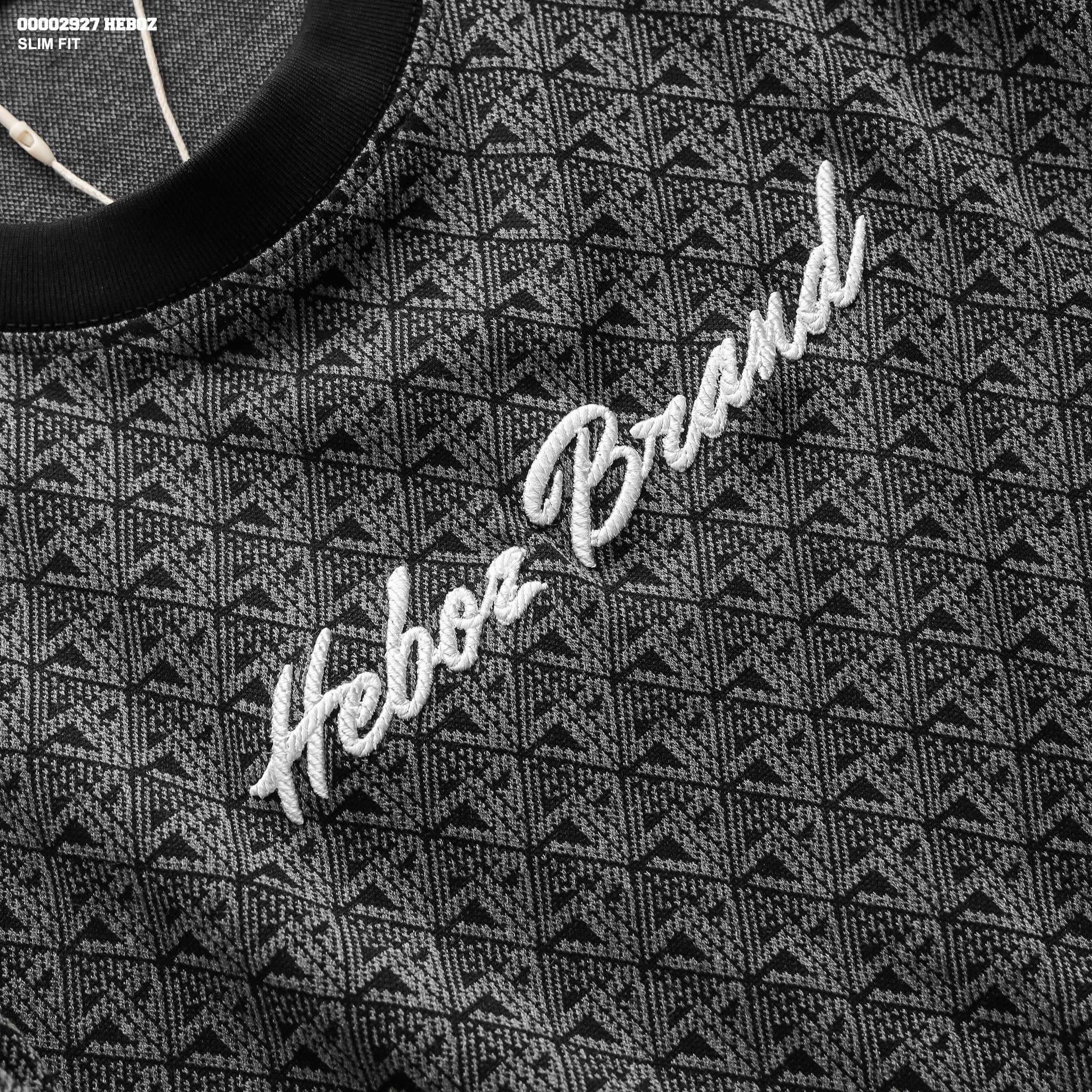  Áo thun nam Heboz pattern logo thêu 2M - 00002927 