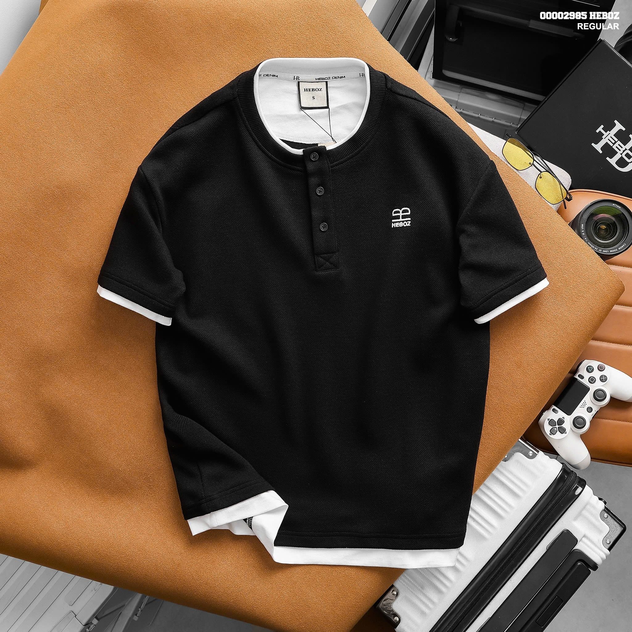  Áo thun nam Heboz pique layer 3M - 00002985 