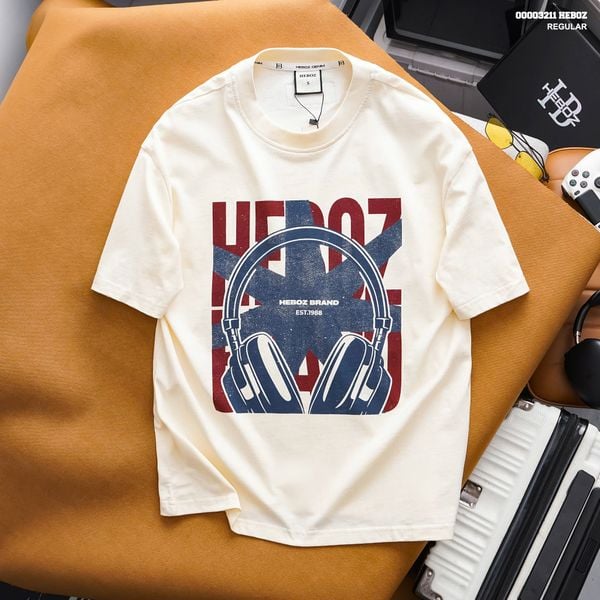  Áo thun HEBOZ print music regular - 00003211 