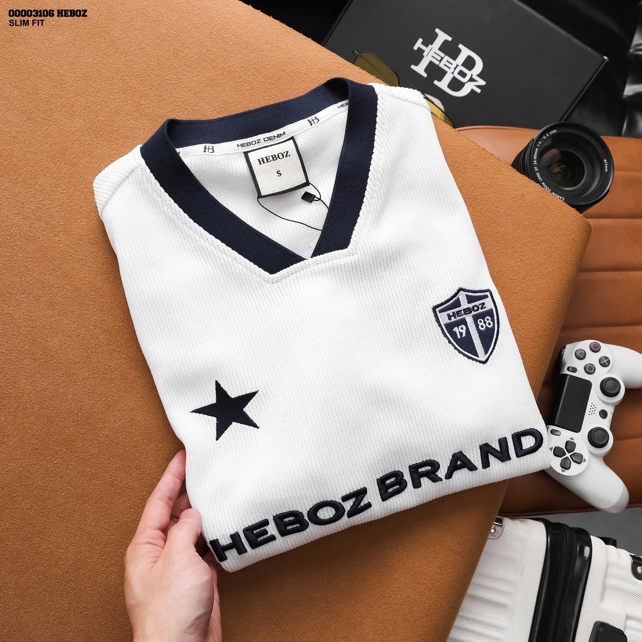  Áo thun nam HEBOZ Royal Crest - 00003106 