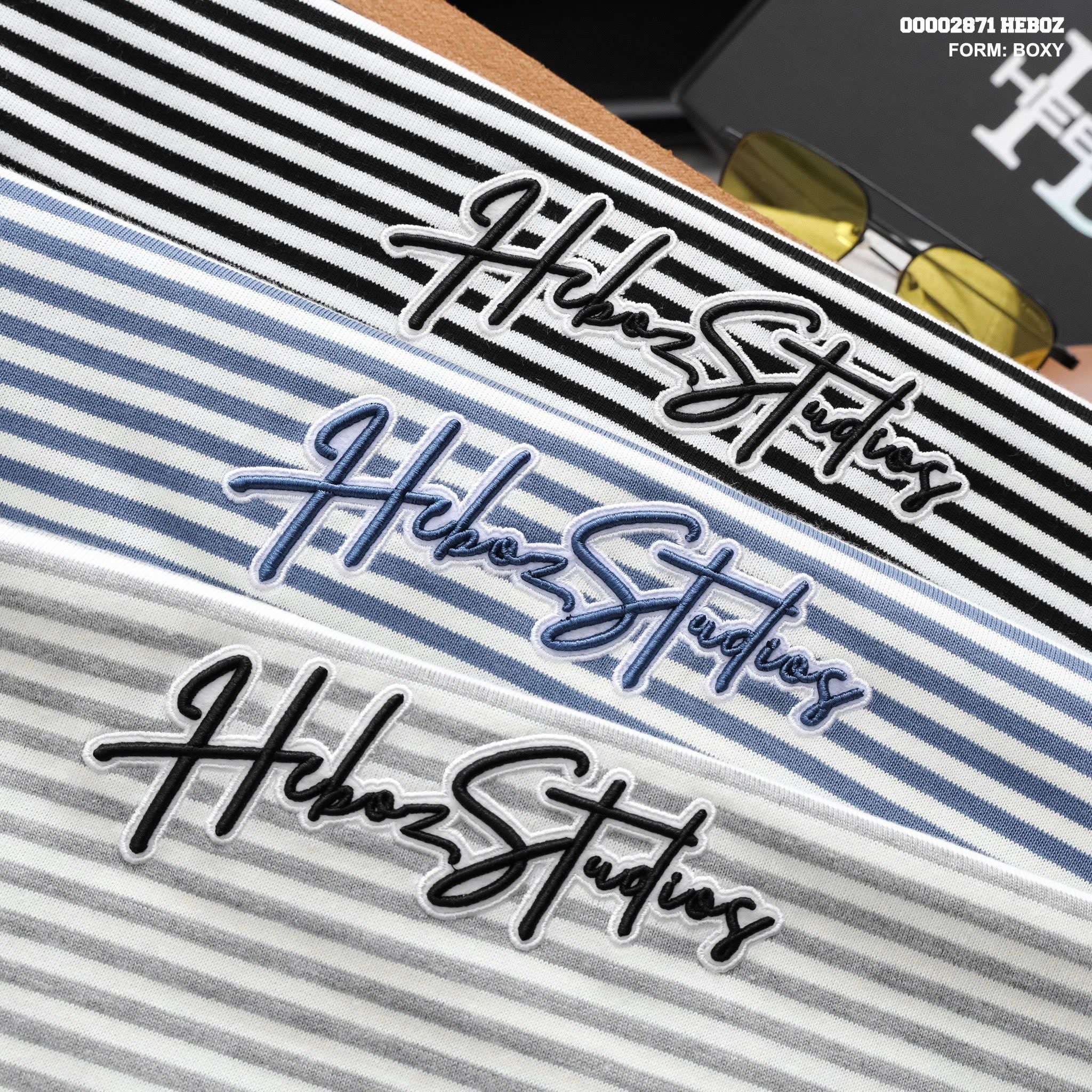  Áo thun nam Heboz stripe studios boxy 3M - 00002871 