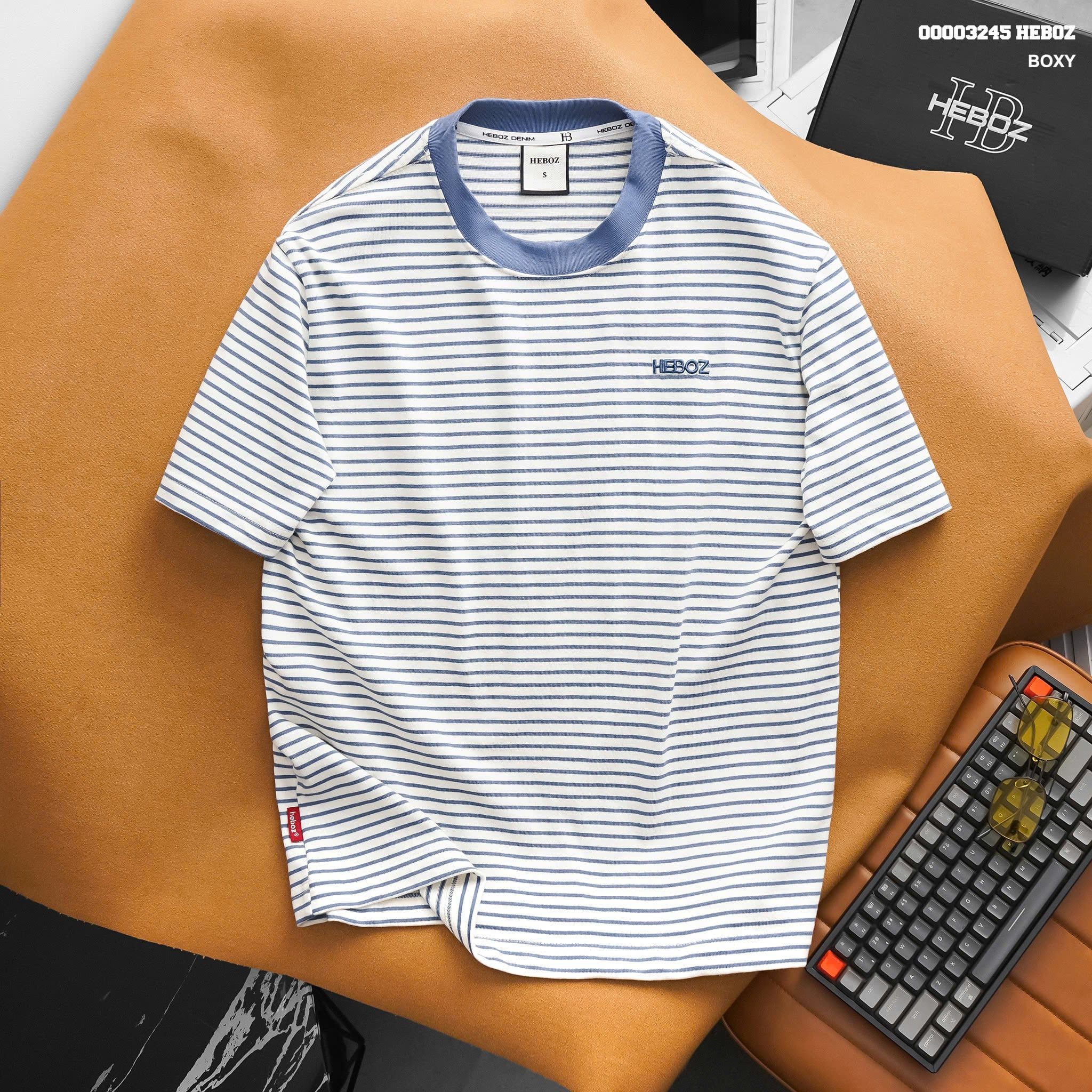  Áo thun HEBOZ striped boxy 3M - 00003245 