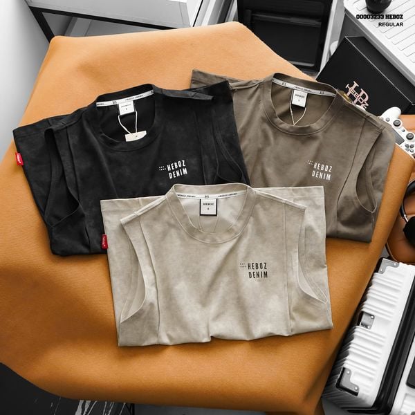  Áo thun HEBOZ tanktop wash 3M - 00003233 