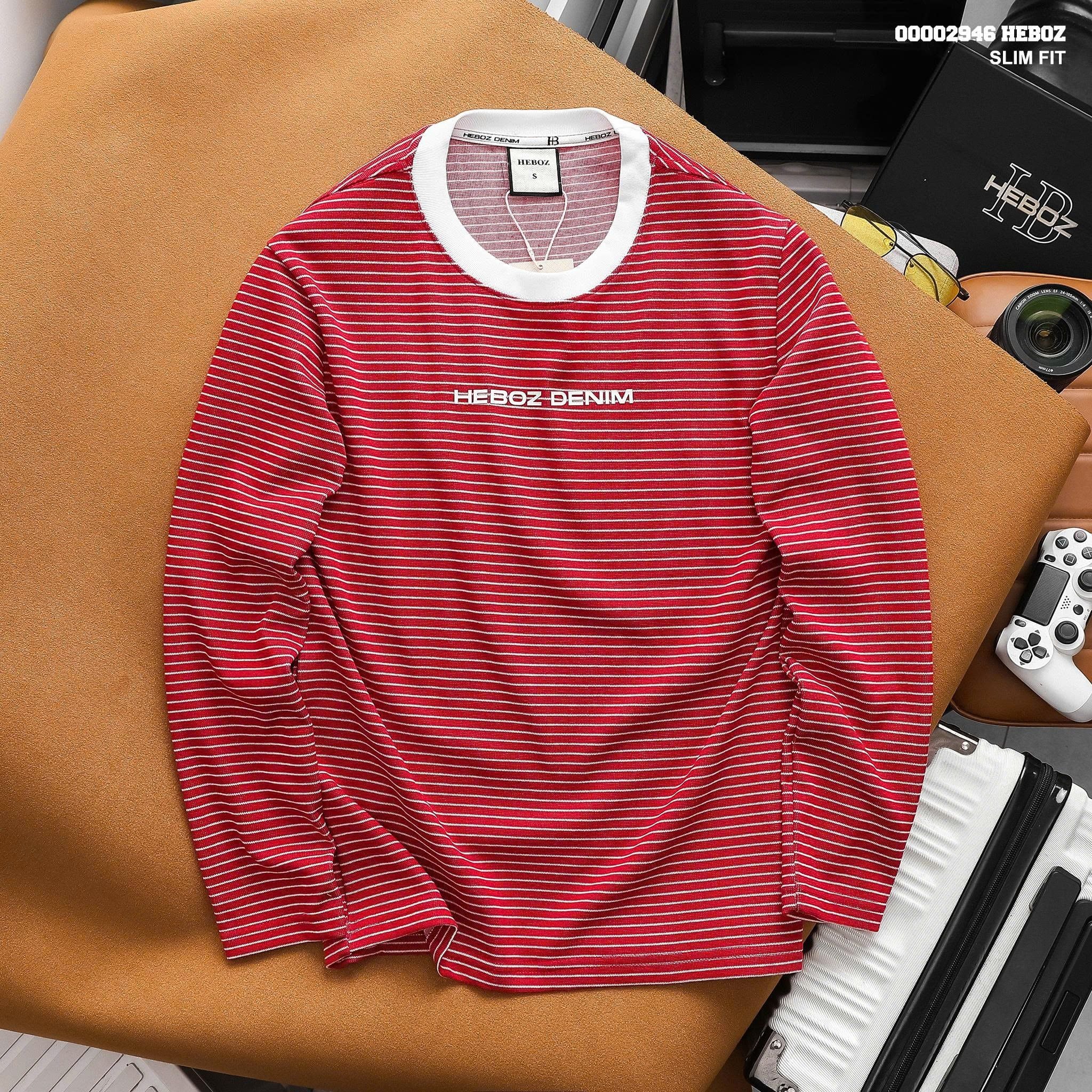  Áo thun nam Heboz urban striped dài tay 3M - 00002946 