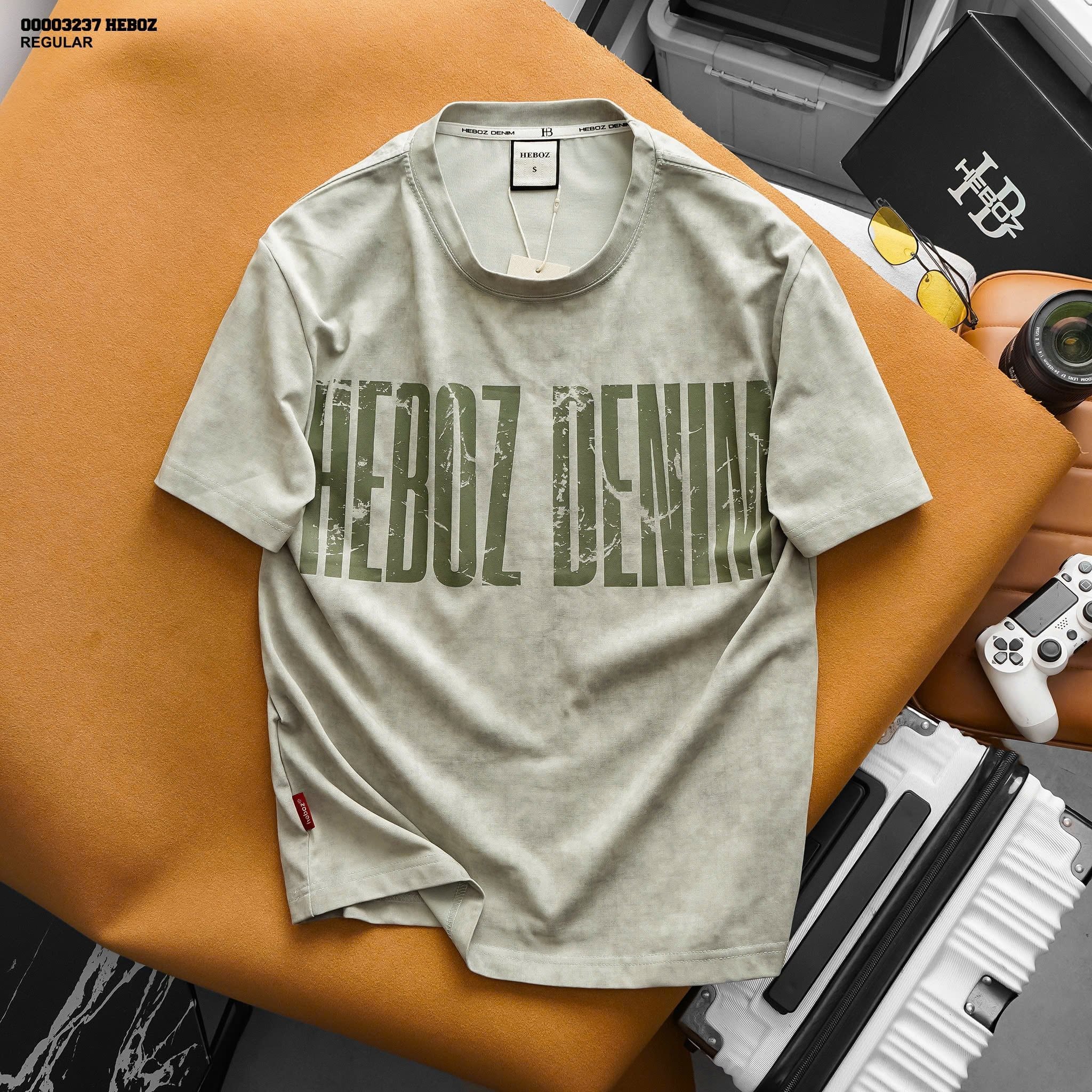  Áo thun Heboz wash logo denim 3M - 00003237 