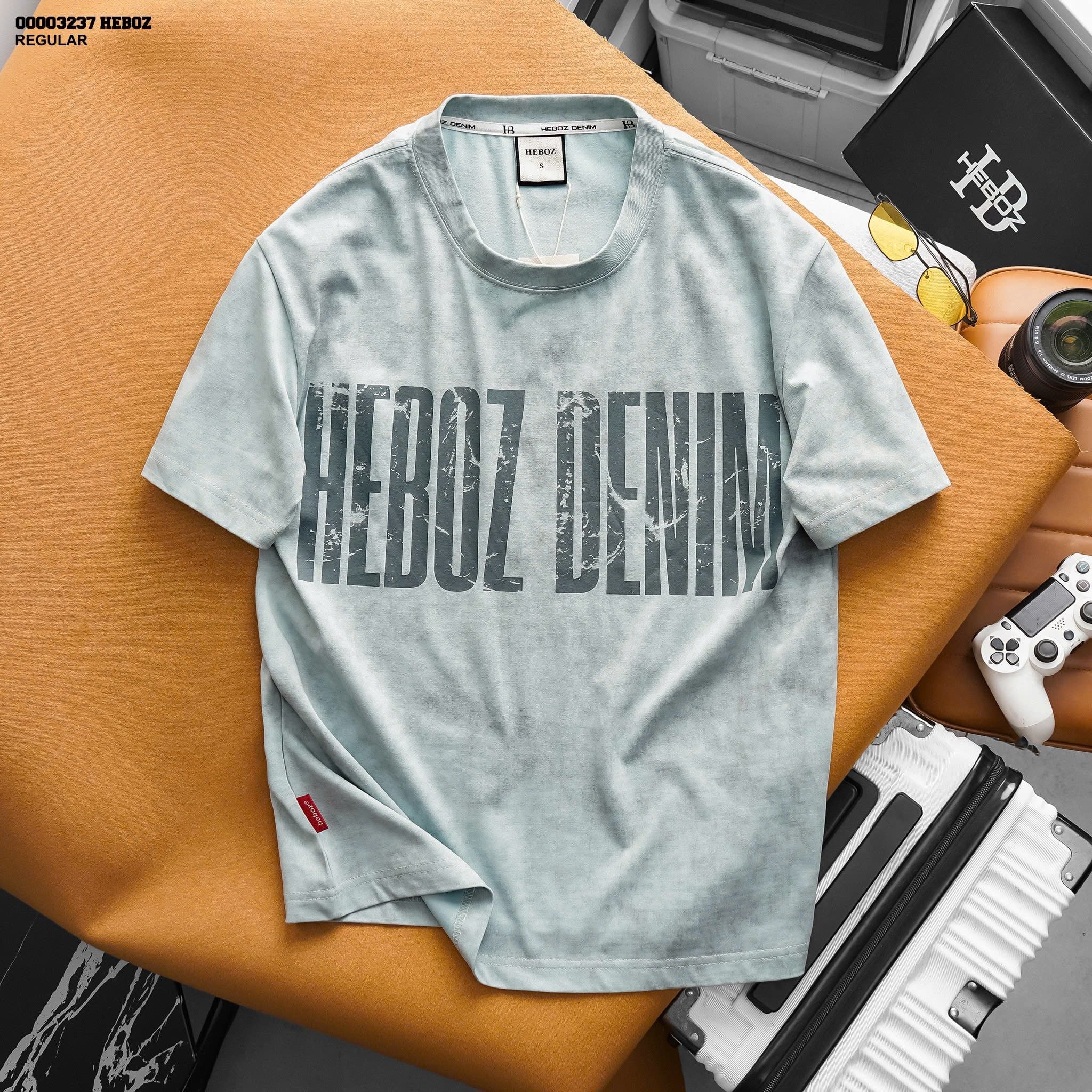  Áo thun Heboz wash logo denim 3M - 00003237 