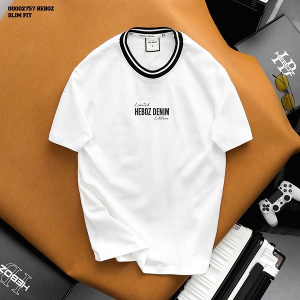  Áo thun nam HEBOZ Contrast Collar 5M - 00002757 