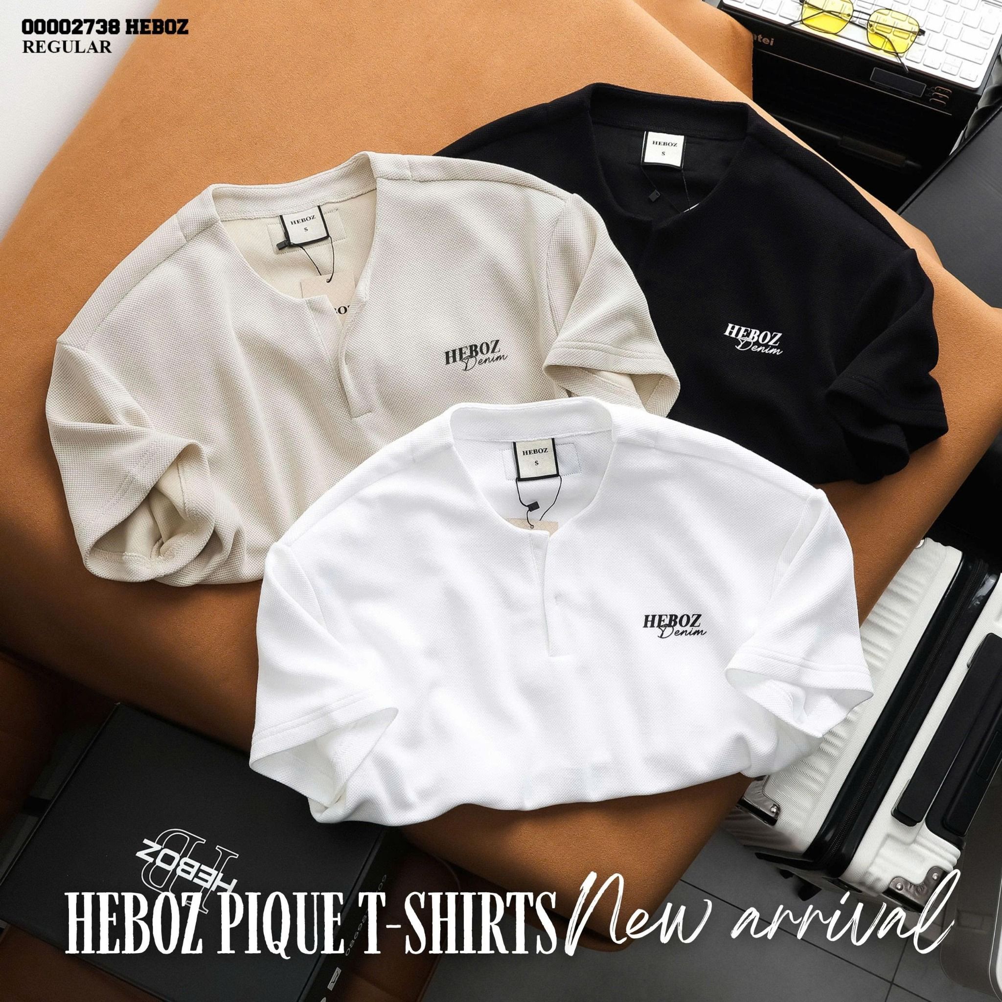  Áo thun nam Heboz pique verona 3M - 00002738 