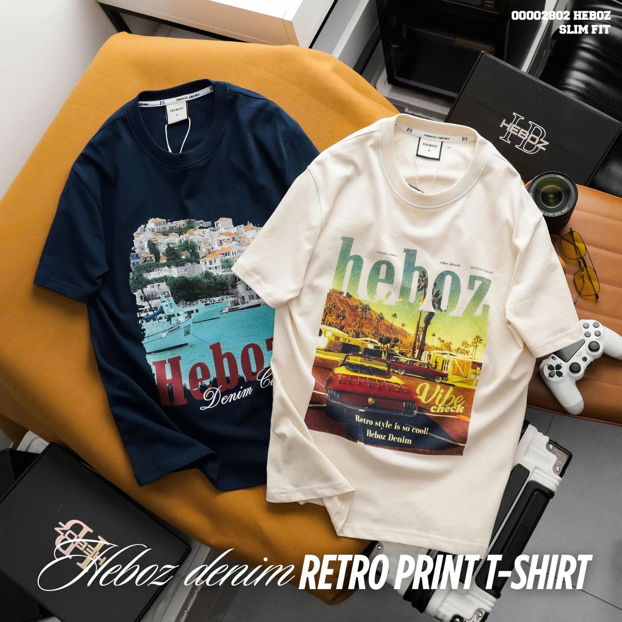  Áo thun nam Heboz Retro slim 2M - 00002802 