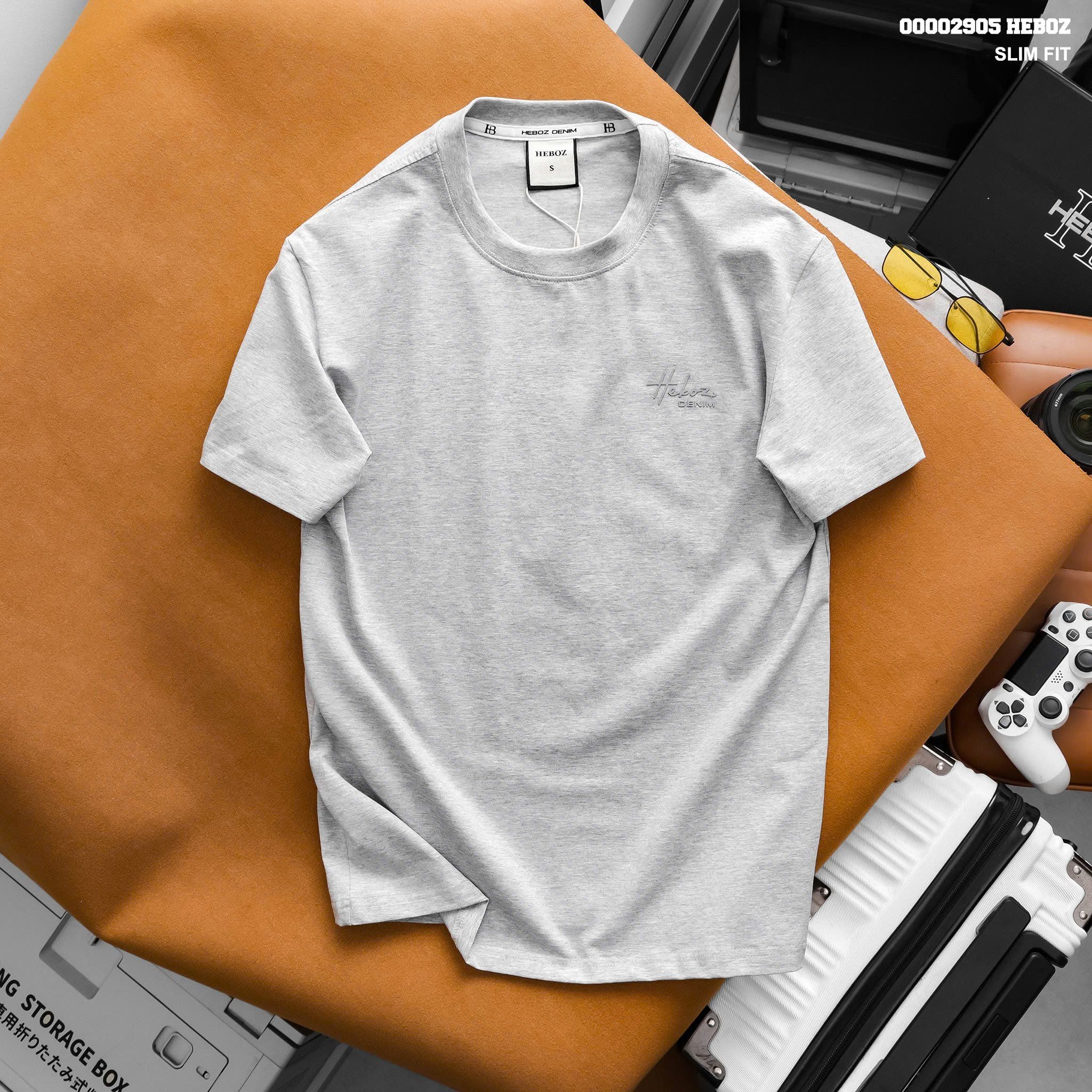  Áo thun nam Heboz trơn slim fit 3M - 00002905 