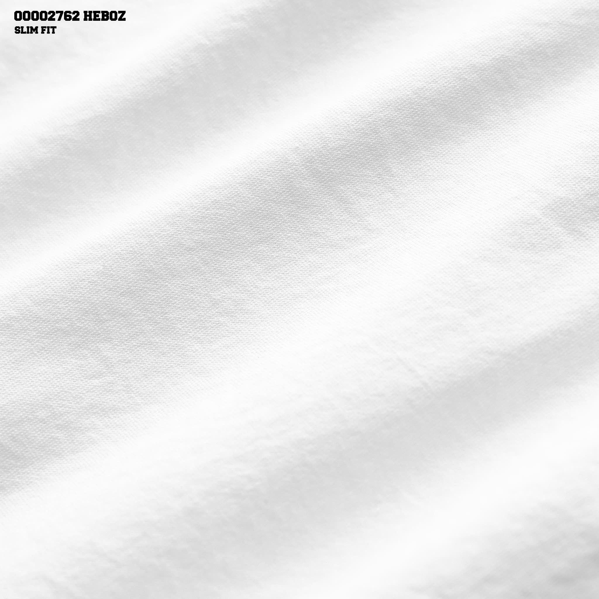  Áo sơ mi nam Heboz trắng oxford 1M - 00002762 
