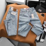  Quần jean nam HEBOZ dáng slim trơn D115 - 00003112 