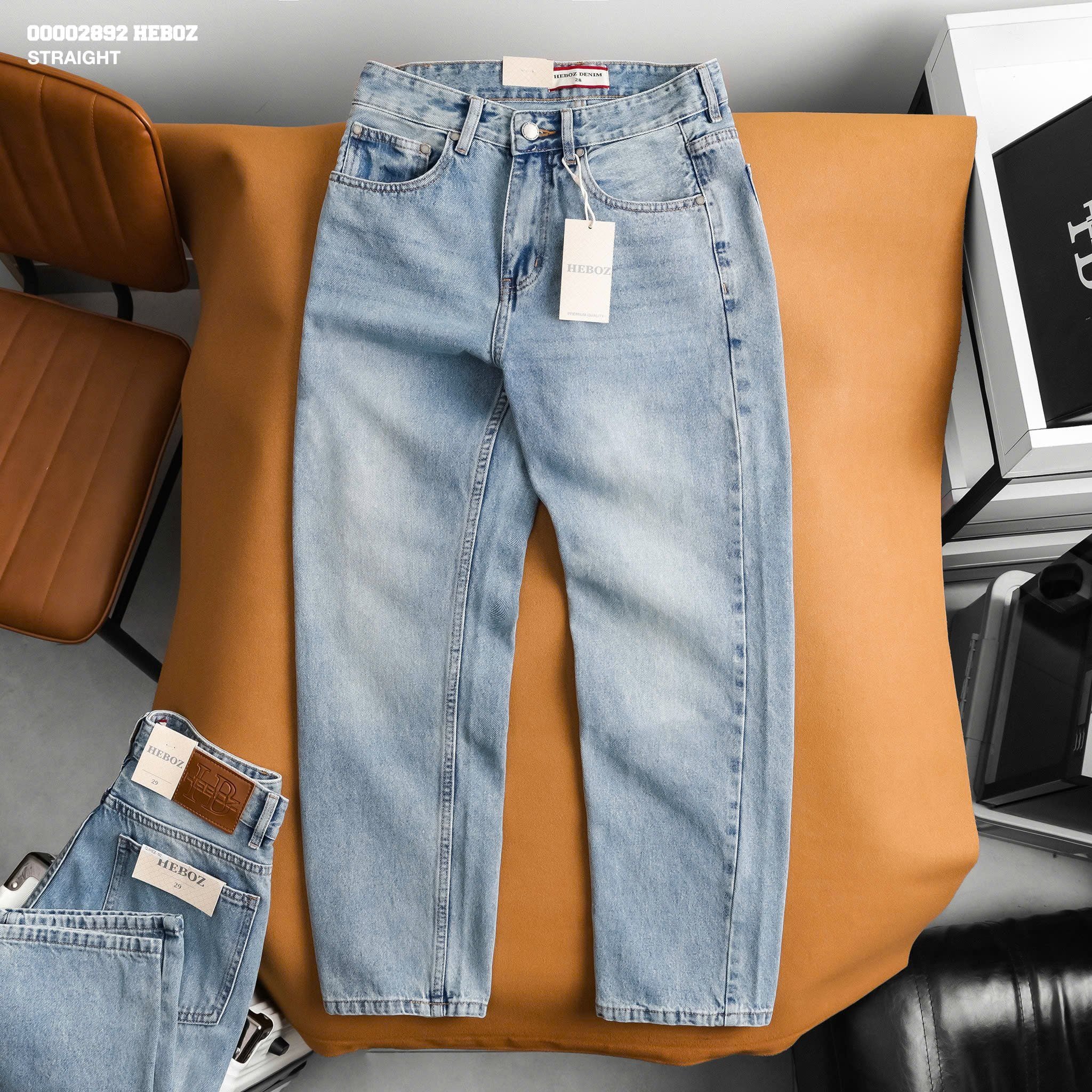  Quần jean nam Heboz dáng suông D060 - 00002892 