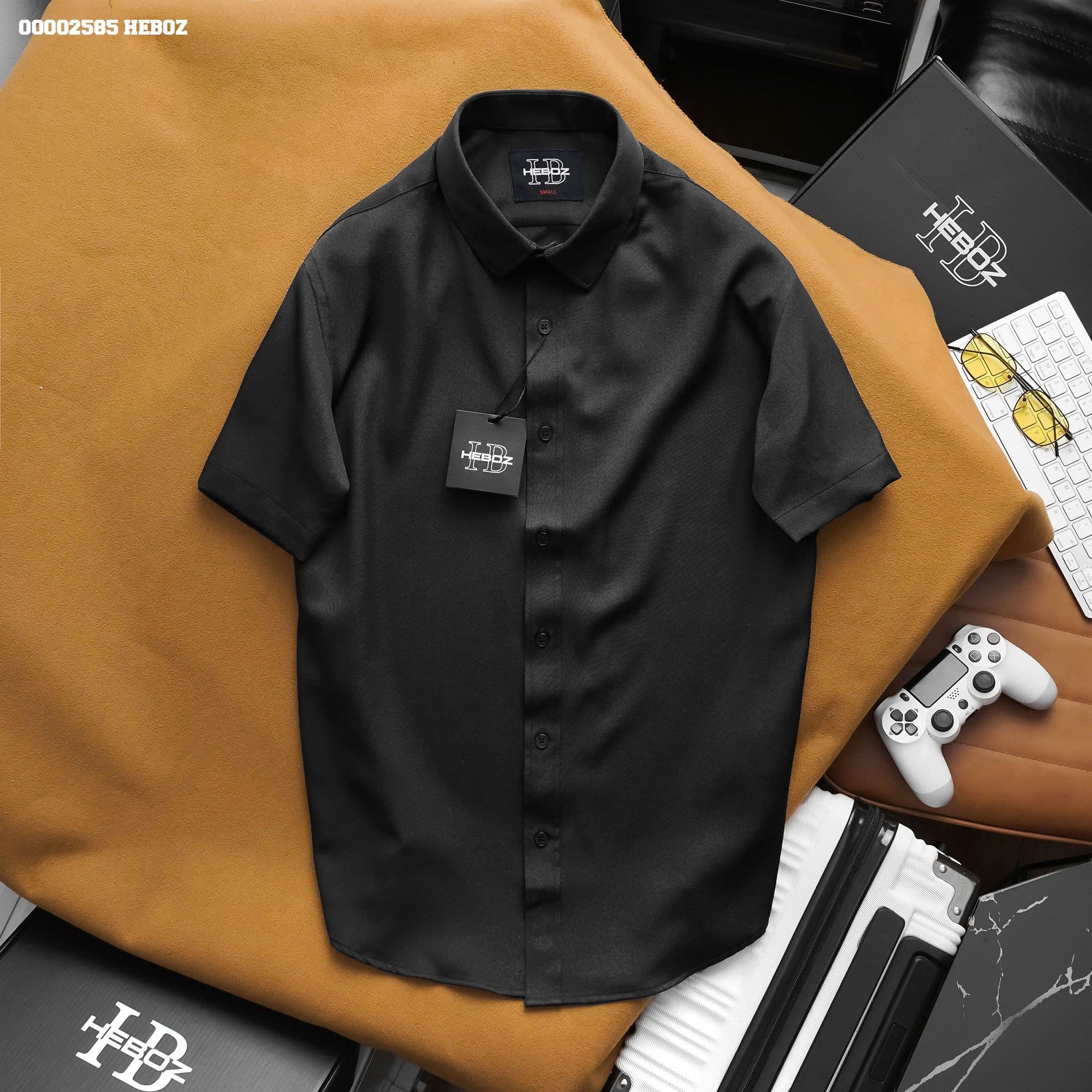  Áo sơ mi nam Heboz ngắn tay Gân chéo 3M - 00002585 