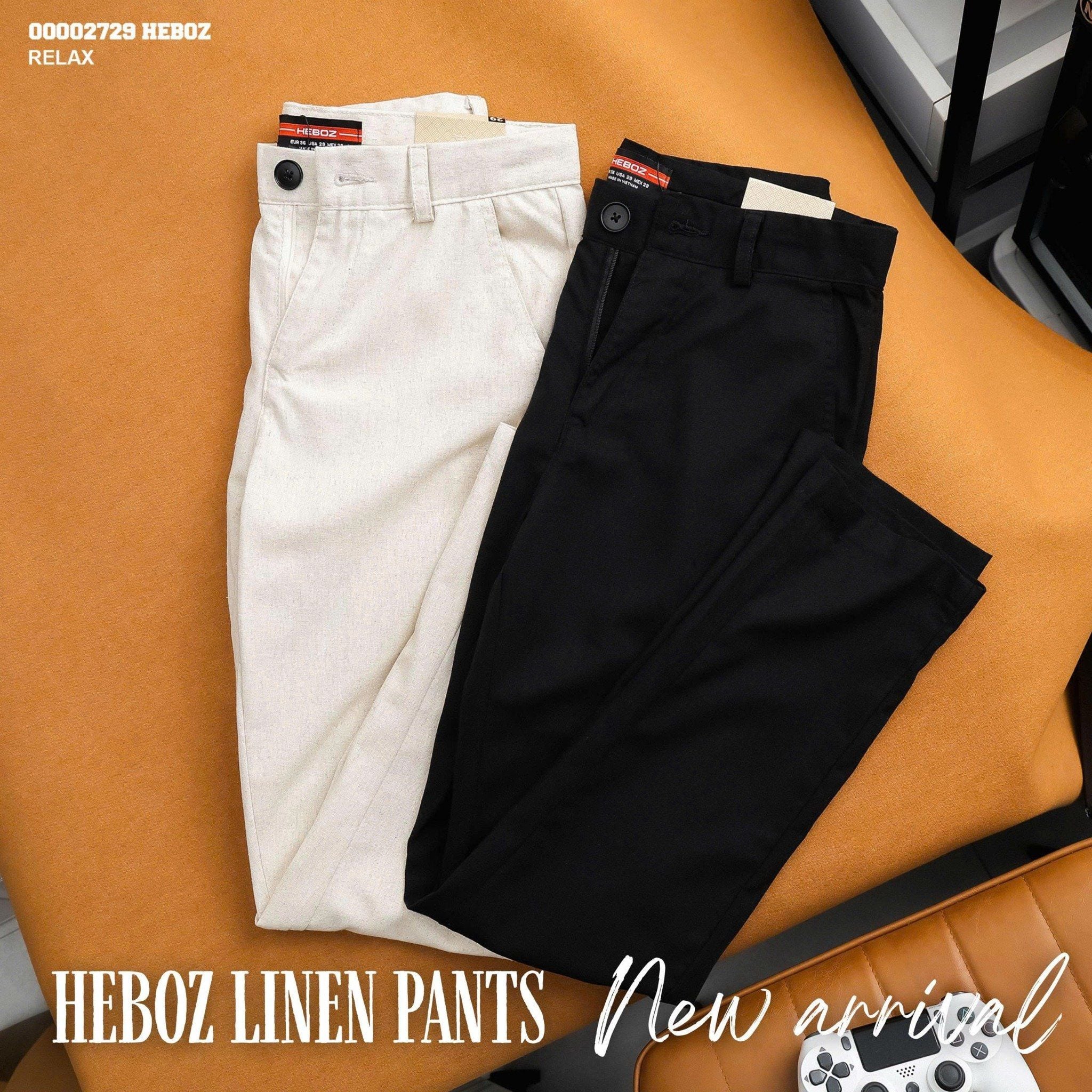  Quần dài nam Heboz linen relax 2M - 00002729 