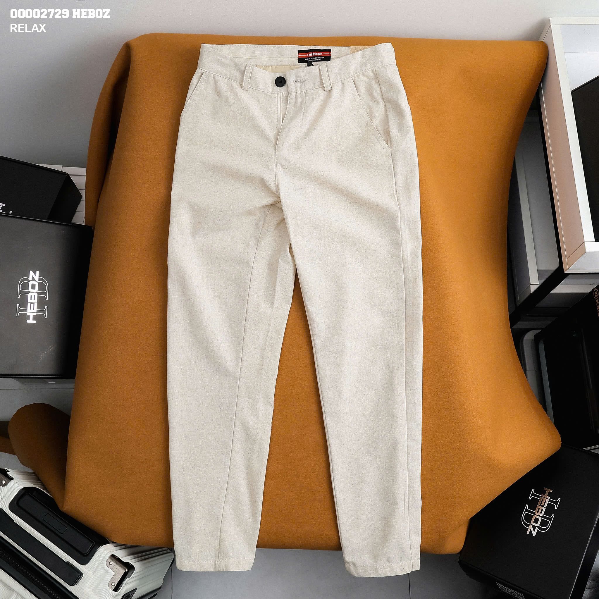  Quần dài nam Heboz linen relax 2M - 00002729 