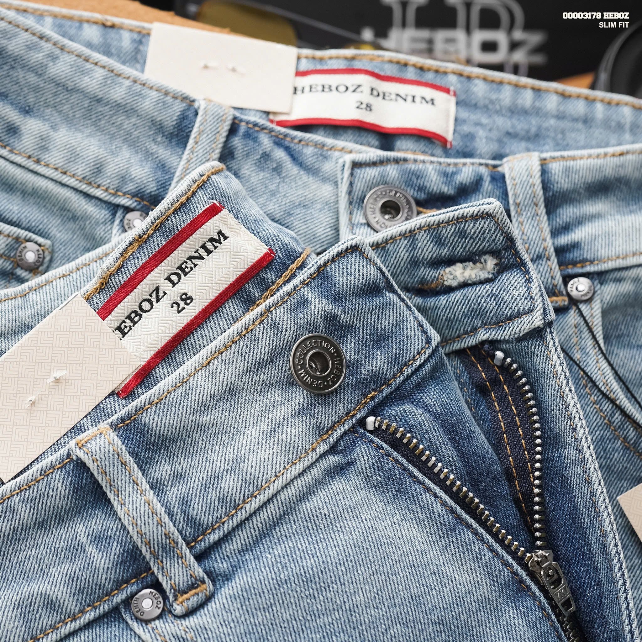  Quần jean HEBOZ basic slim 005 - 00003178 