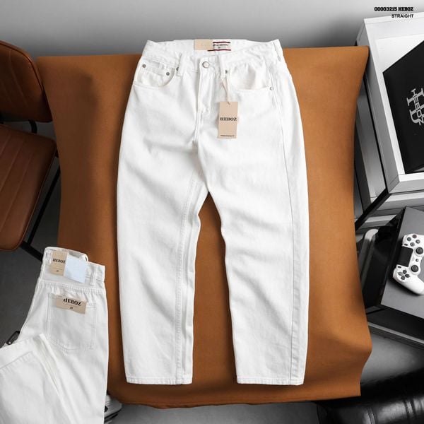  Quần jean Heboz straight white D021 - 00003215 