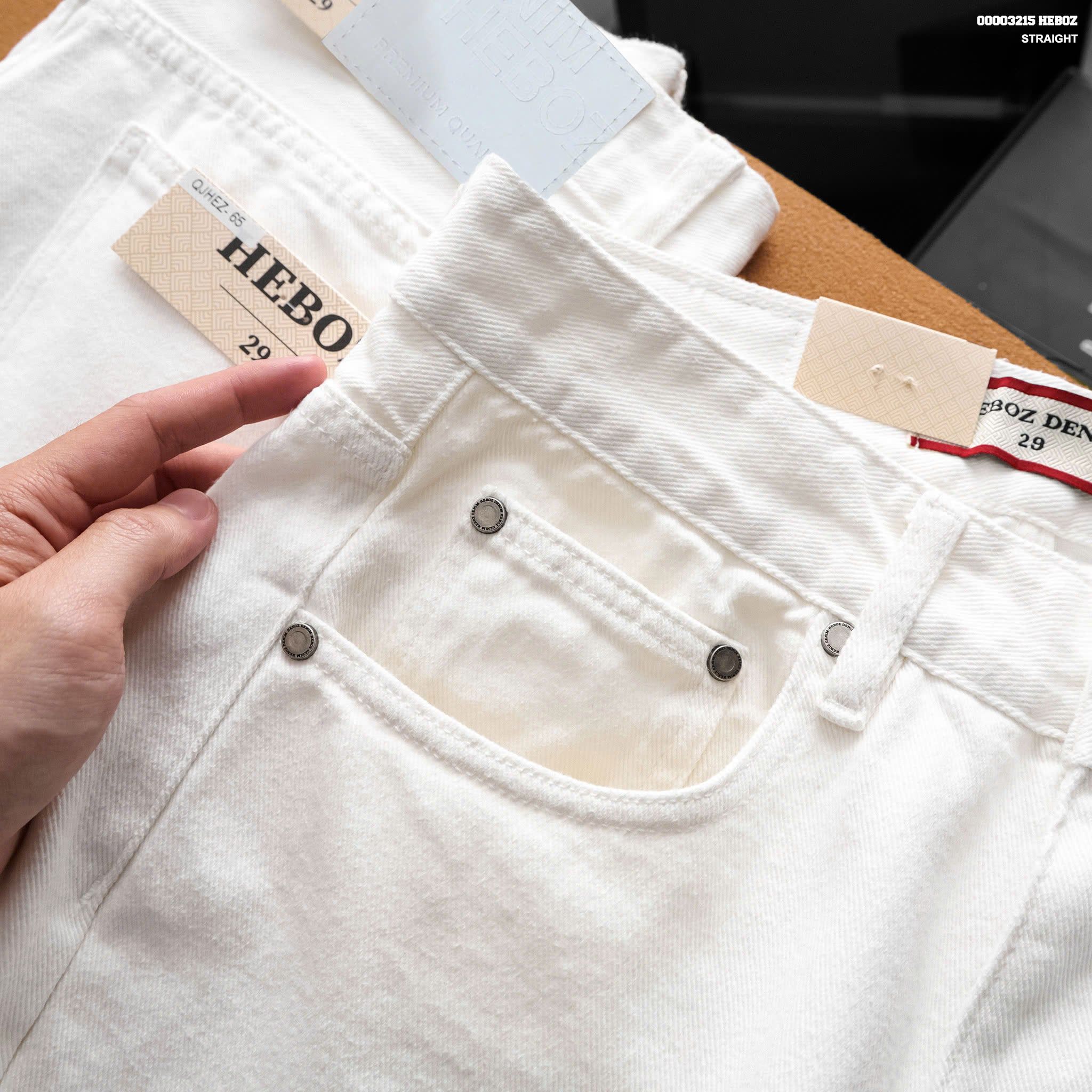  Quần jean Heboz straight white D021 - 00003215 