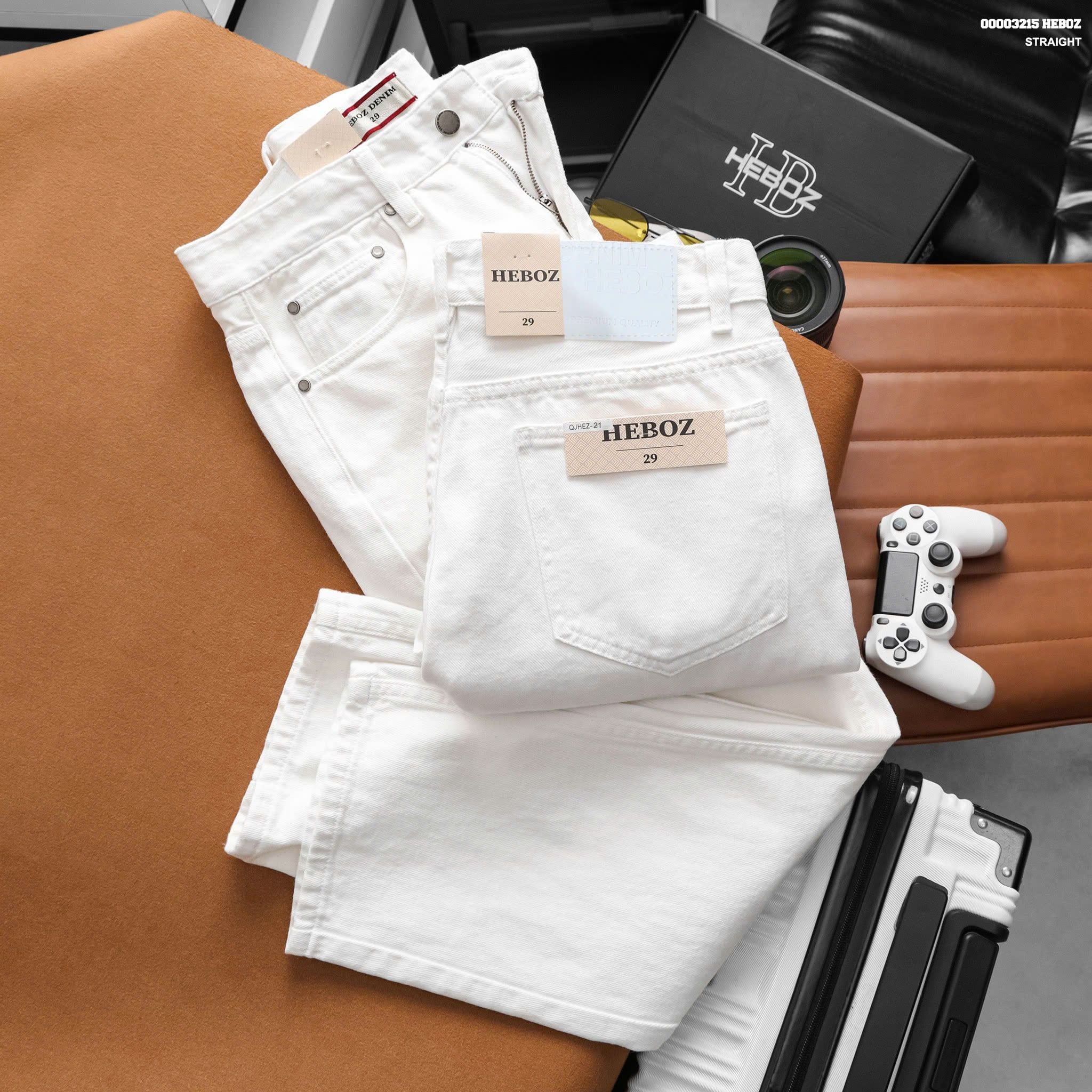  Quần jean Heboz straight white D021 - 00003215 
