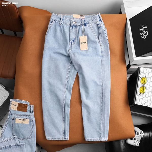  Quần jean nam HEBOZ dáng baggy D107 - 00003027 