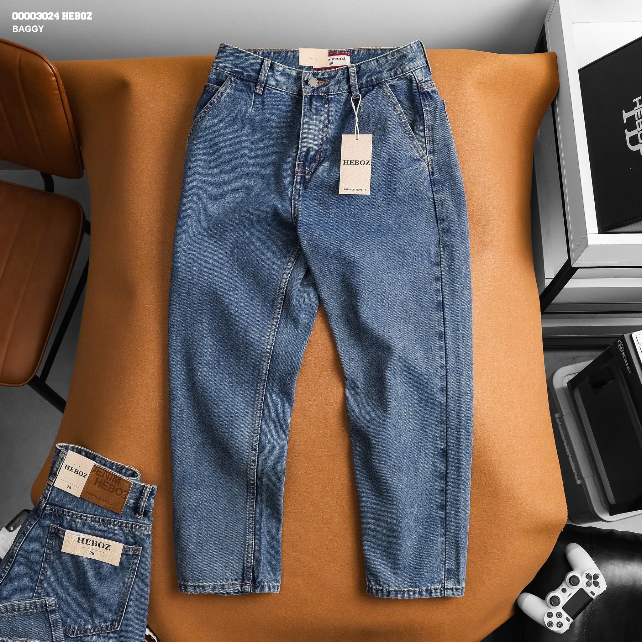  Quần jean nam Heboz dáng baggy D108 - 00003024 