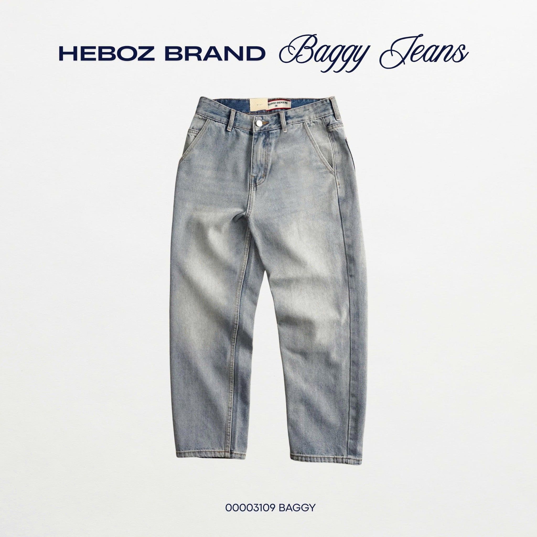  Quần jean nam Heboz dáng baggy D113 - 00003109 