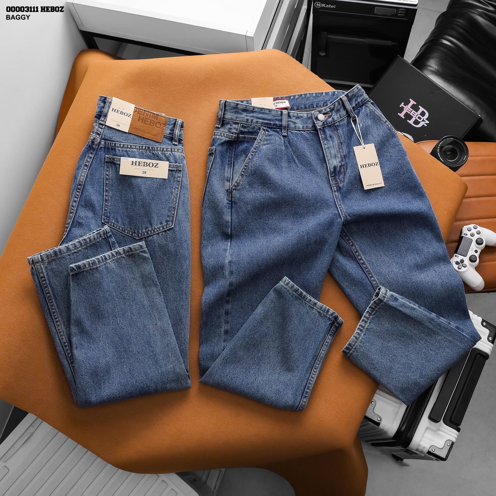  Quần jean nam Heboz dáng baggy D114 - 00003111 