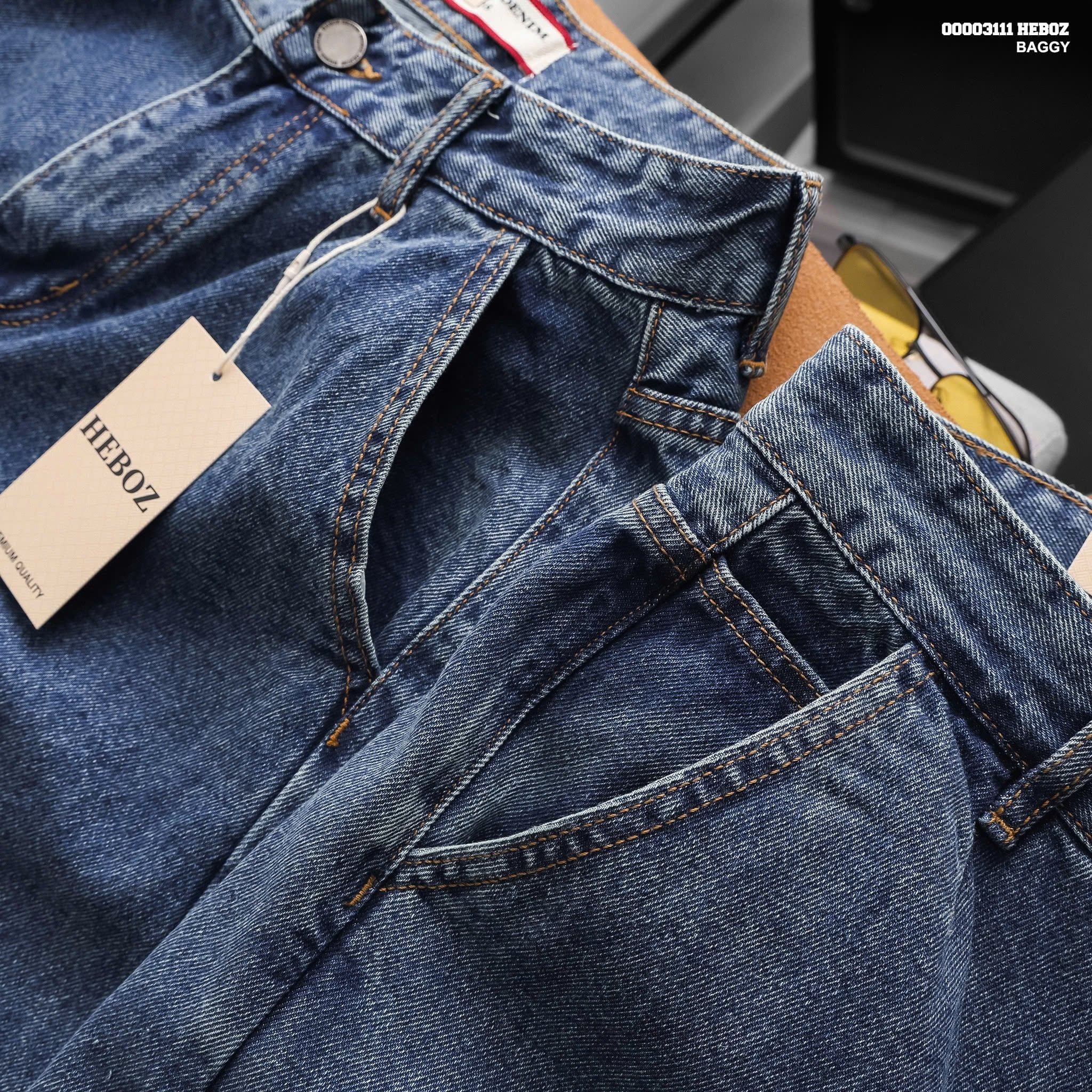  Quần jean nam Heboz dáng baggy D114 - 00003111 