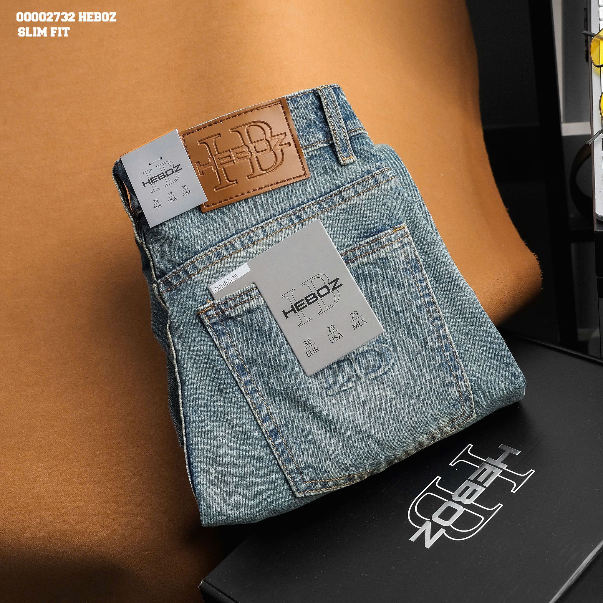  Quần jean nam Heboz dáng slim D035 - 00002732 