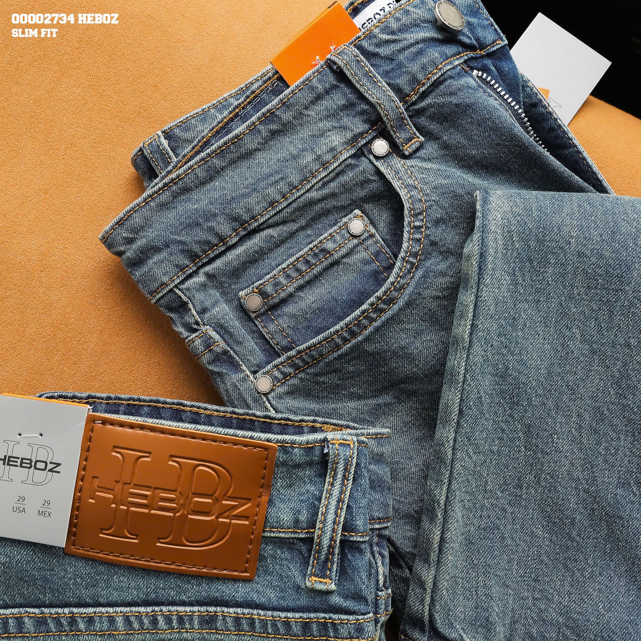  Quần jean nam Heboz dáng slim D037 - 00002734 