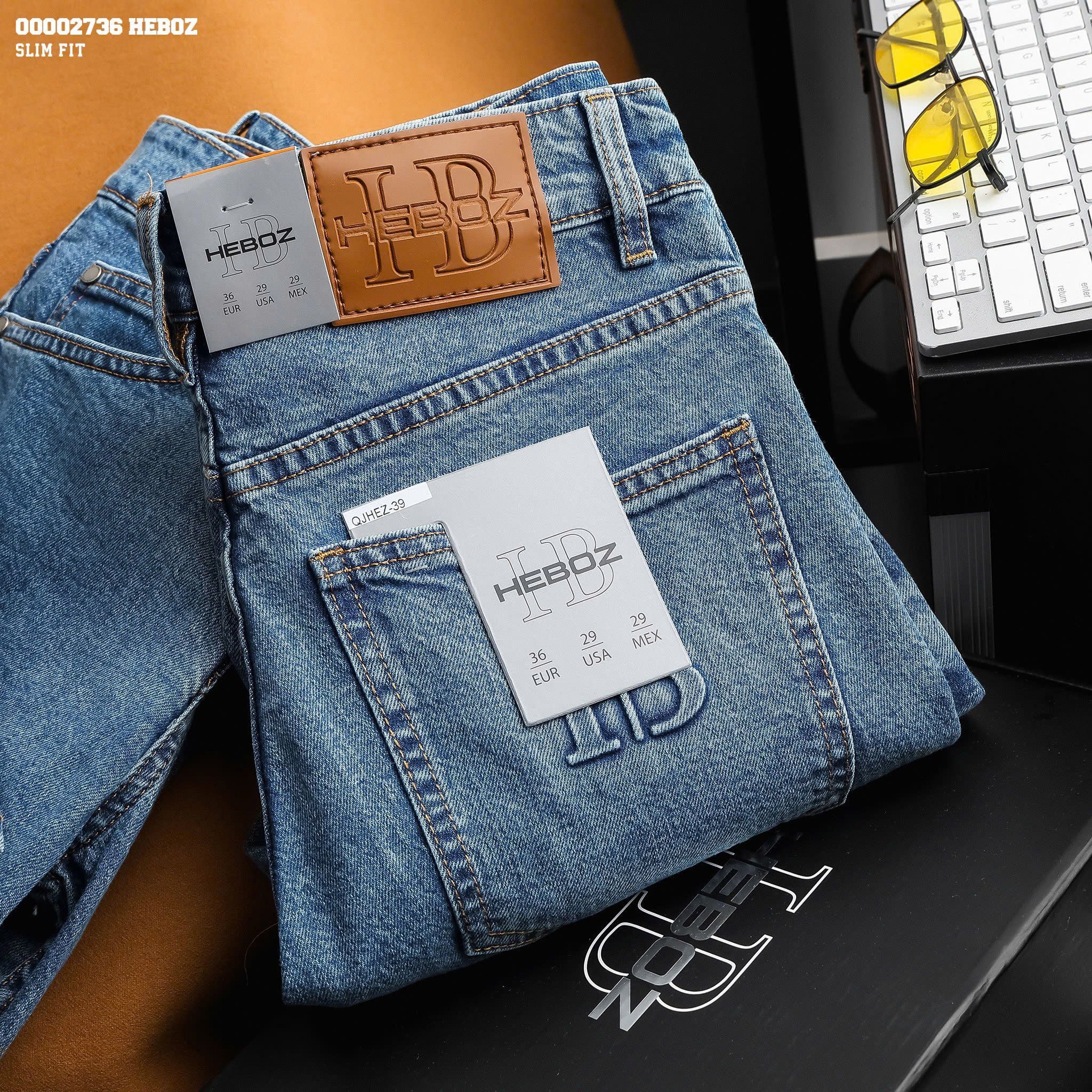  Quần jean nam Heboz dáng slim D039 - 00002736 