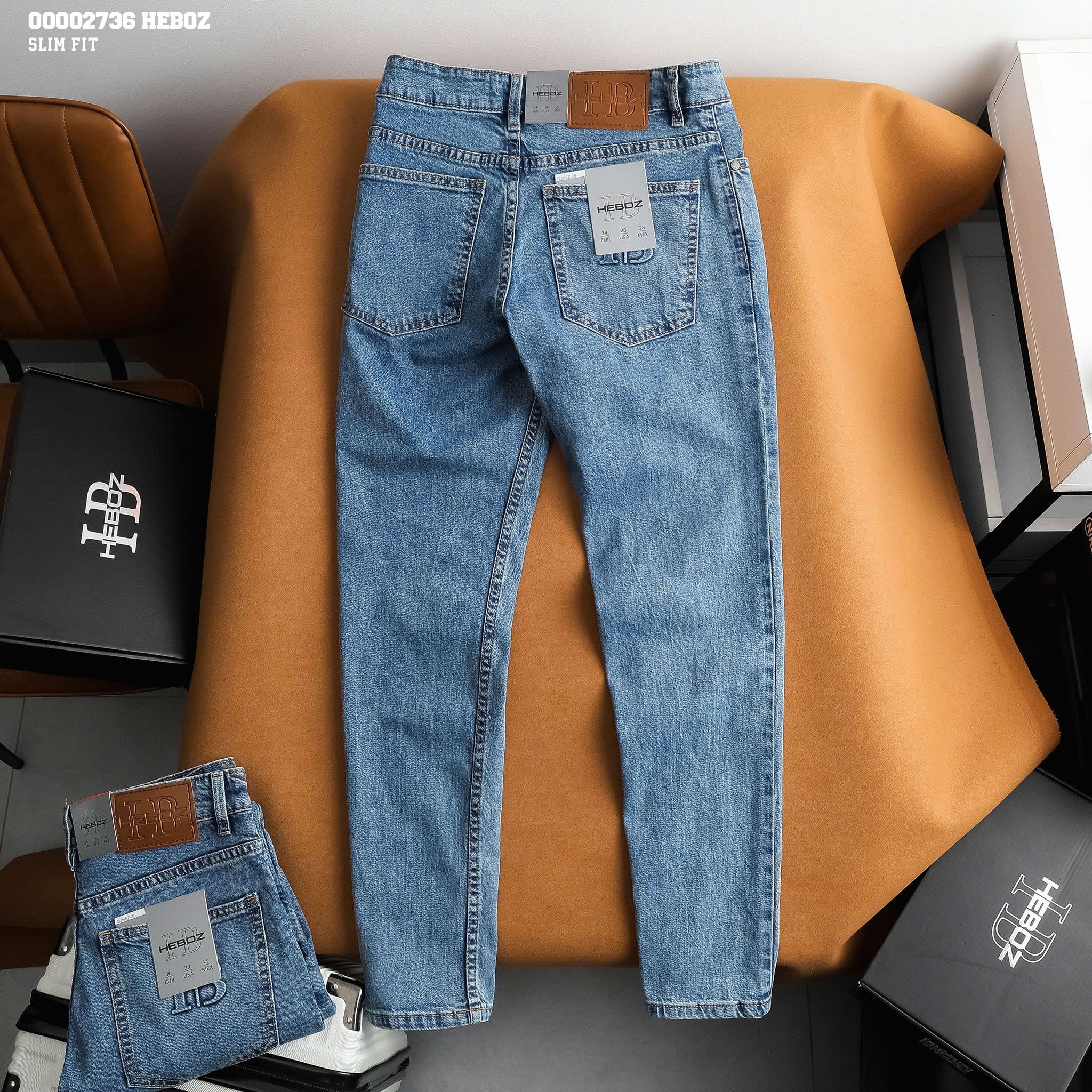  Quần jean nam Heboz dáng slim D039 - 00002736 
