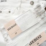  Quần jean nam Heboz dáng slim trơn D063 - 00002904 