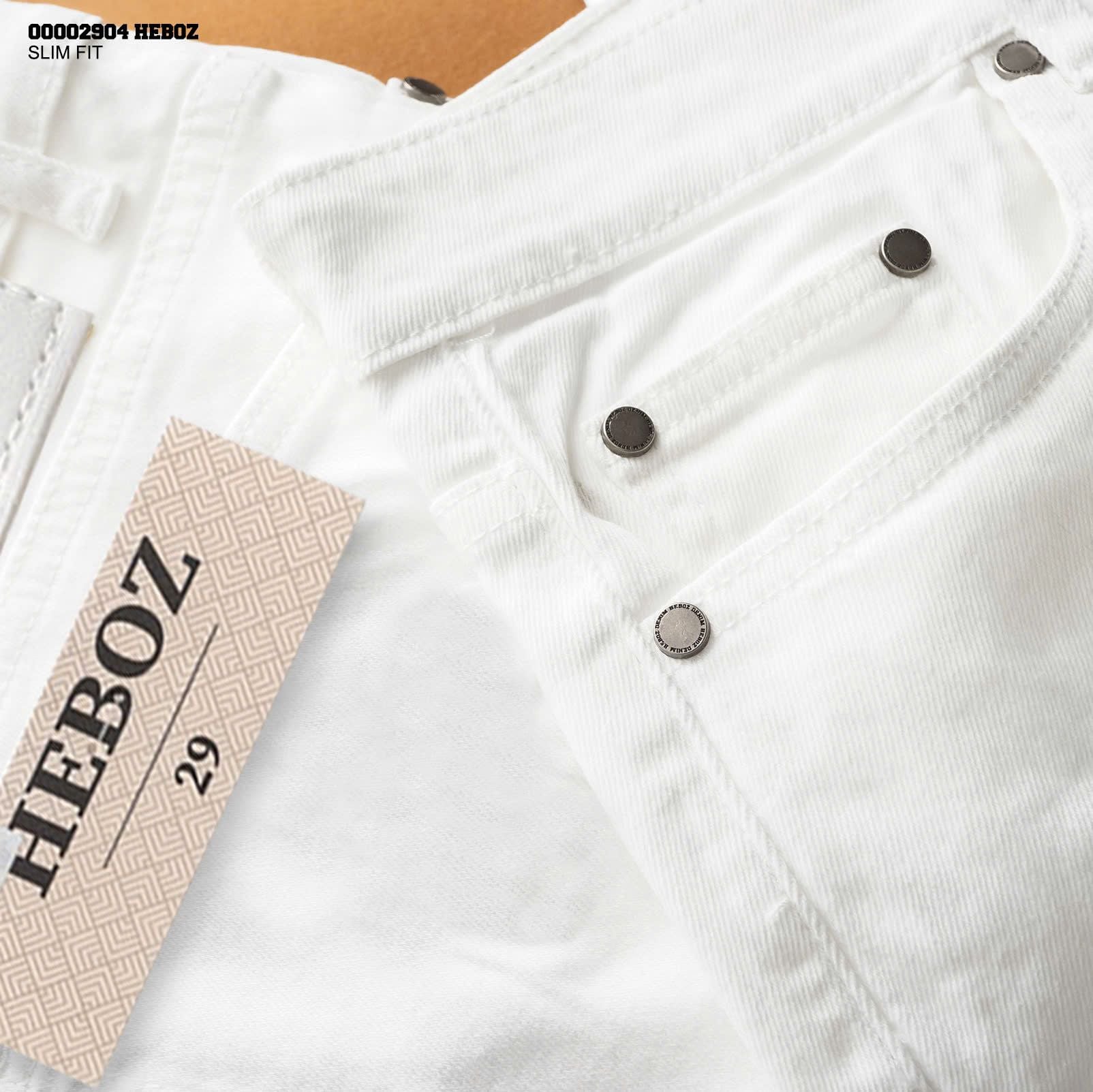  Quần jean nam Heboz dáng slim trơn D063 - 00002904 