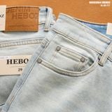  Quần jean nam Heboz dáng slim trơn D073 - 00002914 