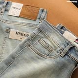  Quần jean nam Heboz dáng slim trơn D076 - 00002918 
