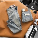 Quần jean nam Heboz dáng slim trơn D100 - 00003006 