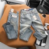  Quần jean nam Heboz dáng slim trơn D100 - 00003006 