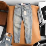  Quần jean nam Heboz dáng slim trơn D100 - 00003006 