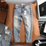  Quần jean nam HEBOZ dáng slim trơn D116 - 00003116 