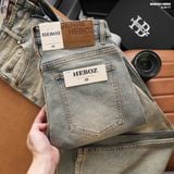  Quần jean nam HEBOZ dáng slim trơn D117 - 00003121 