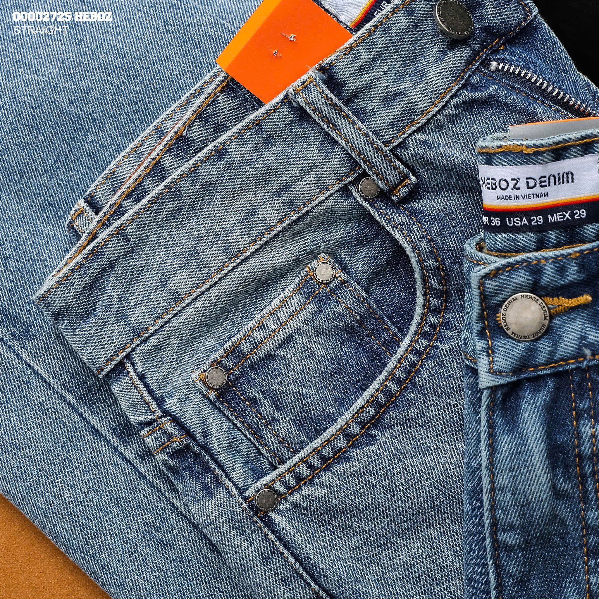  Quần jean nam Heboz dáng suông D031 - 00002725 